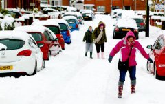 歐洲三月降罕見大雪 多國交通系統(tǒng)成重災(zāi)區(qū)(圖