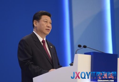 4月7日，中國國家主席習近平在海南博鰲出席博鰲亞洲論壇2013年年會并做主旨演講。中新社發 廖攀 攝